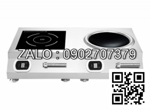 Bếp từ công nghiệp đôi 2 mặt phẳng công suất 15KW