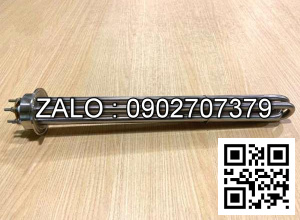 Điện trở đun dầu 9kw điện áp 220V/380V, chất hợp kim đồng thau điện trở cách điện, đường kính răng 60mm