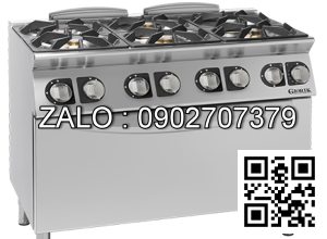 Bếp Âu 6 họng dùng gas có lò nướng lớn dùng điện Giorik CG76EH