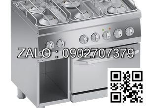 Bếp âu 6 họng có lò nướng điện Line 600 ATA K6MCU15FF