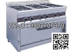 Bếp gas 6 đầu kèm lò nướng chạy gas Wailaan WGF6-7
