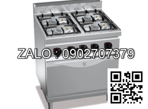 Bếp âu 4 họng, 1 lò nướng bằng gas BERTO'S G7F4-FG1