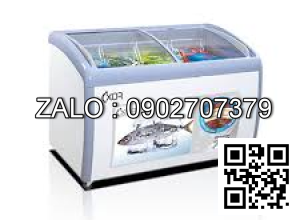 TỦ ĐÔNG TRƯNG BÀY KEM IXOR 350 LÍT IXR-358FIC ĐỒNG