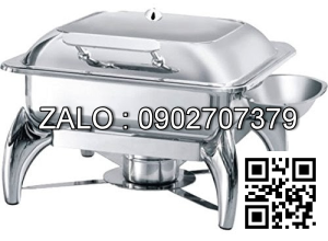 Nồi hâm buffet vuông nắp kiếng có chân ATOSA S62293