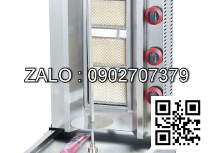 Lò nướng salamander bánh mì doner kebar dùng gas điện GB-800