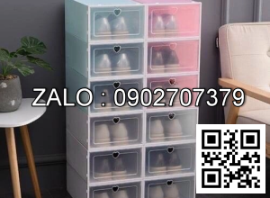 Hộp giày gấp gọn đa năng bằng nhựa cứng 33*23*14cm (Kiện 200 cái)
