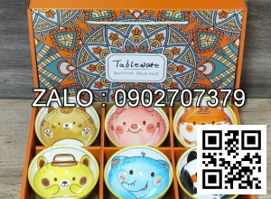 Bộ 6 chén đũa 4D (Kiện 24 bộ)