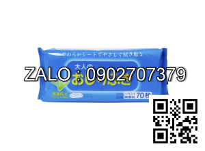 Gói 70 tờ giấy ướt cho người lớn (hương bạc hà) (Kiện 10 cái)