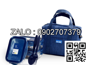 Bộ hộp cơm thủy tinh 3 hộp 350ml (có túi)