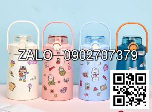 Bình đựng nước hoạt hình ngộ nghĩnh 800ml (Kiện 40 cái)