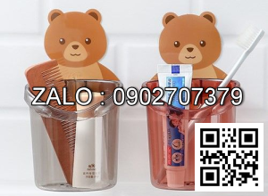Cốc đựng bàn chải đánh răng hình gấu (Kiện 720 cái)