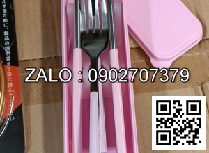 Bộ đũa nĩa thìa có hộp đựng lúa mạch(Kiện 400 bộ)