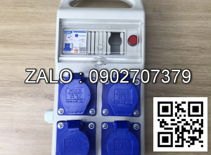 Hop nguon chong giat Mini 220VAC Hop nguon 220VAC, bao gom 3 o cam 3 chau, co nap day CN 16A, IP44, 1CB chong giat C32, co 3 chuoi cam 3 chau, CN 16A, IP44, Kich thu oc hop:200*200*150mm