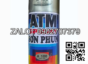 Sơn xe máy màu nhũ bạc ATM A100 candy tone
