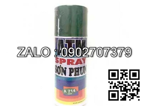 Sơn xịt atm a214 xanh lá