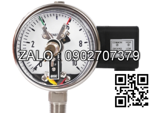 Đồng hồ đo áp suất 3 kim , Chân dứng - Chân sau , 24V, 220V, 380V