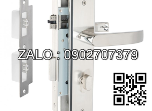 Khóa cửa nẹp Vickini 37915.101 inox bóng mờ ruột chốt