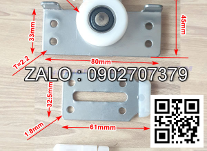 Bánh xe lùa tủ áo tăng chỉnh màu trắng