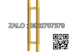 TAY CỬA KÍNH INOX VUÔNG MẠ VÀNG