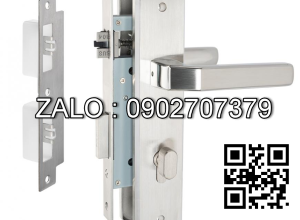 Khóa cửa nẹp Vickini 37918.101 inox bóng mờ ruột chốt