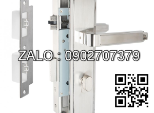 Khóa cửa nẹp Vickini 37919.101 inox bóng mờ ruột chốt