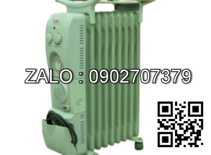 Sưởi dầu SAIKO hẹn giờ,quạt 400w,giá phơi,9 thanh