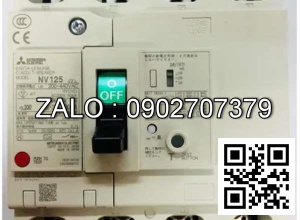 CB khối chống giật Mitsubishi NV125-SV 4P 100A 30kA 1.2.500mA