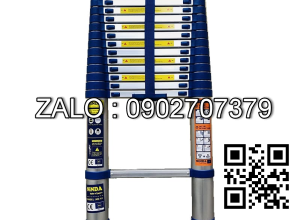 Thang nhôm rút đơn Ninda NK-48 màu xanh