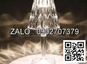 Đèn Ngủ Pha Lê Để Bàn, Đầu Giường Đế Vuông