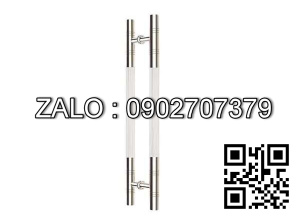 Tay cửa kính mica sọc trắng