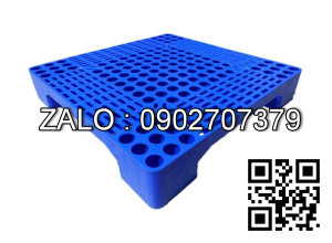 Pallet nhựa lót sàn 600x600x100mm màu xanh dương
