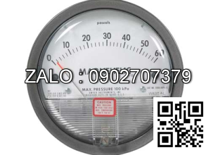 Đồng hồ đo chênh áp không khí 60 Pa