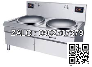 Bếp từ đôi mặt lõm và chảo xào trực tiếp 27kw