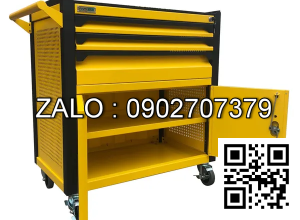 Tủ dụng cụ 3 ngăn kèm hộc đôi bên dưới có khóa OKASU N2T1RD3 (Xanh ghi)