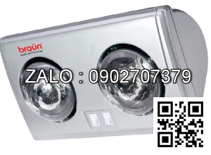 Đèn sưởi phòng tắm Braun 2 bóng BU02