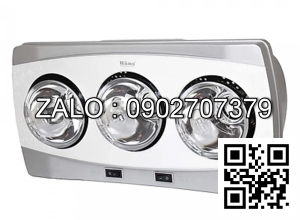 Đèn sưởi nhà tắm Hans 3 bóng H3B