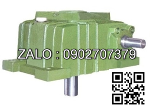 Hộp giảm tốc dạng vuông góc thân đứng vỏ gang , size : 80 , tỉ số truyền 1/15 cốt đầu ra úp xuống phía dưới Model : UW ( WPX )