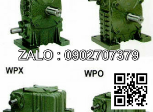 Hộp giảm tốc dạng vuông góc thân đứng vỏ gang , size : 80 , tỉ số truyền 1/15 mặt bích (mặt loa) nằm ở phía trên Model : HMW ( WPDS )