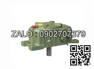 Hộp giảm tốc dạng úp ( nằm ) trục vít - bánh vít Yushen vỏ gang , size : 80 , tỉ số truyền 1/60 trục cốt ra hướng xuống dưới Model : WPX