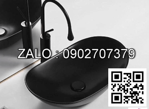 Lavabo thuyền màu đen + vòi nóng lạnh
