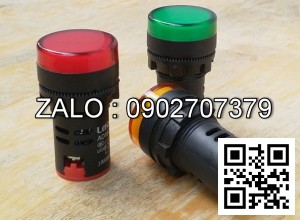 Đèn báo pha đỏ phi 22, 24 V