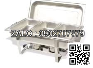 Nồi Buffet Chữ Nhật 3 Ngăn Nắp Rời AT771L63-3