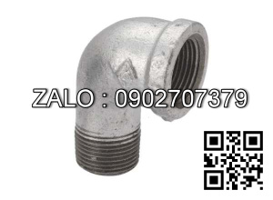 Co góc 90 mạ kẽm ren ngoài , ren trong 3/8