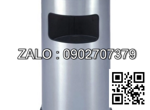 Thùng rác inox ngoài trời có gạt tàn thuốc A35-Y