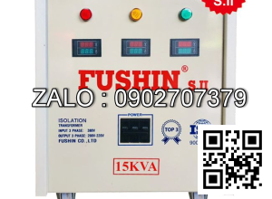 Biến áp cách ly 3P 380V/220V 15KVA-Dây Đồng - Nhản hiệu : Fushin