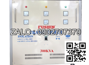 Biến áp cách ly 3P 380V/220V 300KVA - Dây Nhôm - Nhản hiệu : Fushin