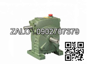 Hộp giảm tốc dạng vuông góc thân đứng vỏ gang , size : 80 , tỉ số truyền 1/10 cốt đầu vào nằm ở phía trên Model : HW ( WPS )