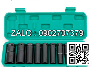 Bộ 10 Đầu Khẩu-Đầu Tuýp 1/2 Dài Dùng Cho Máy Siết Bulong 8-24