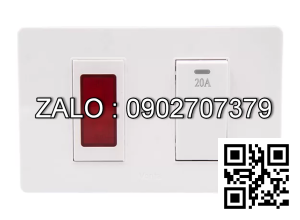 MSP 3TB2S601L Bộ 1 công tắc 2 cực 20A + hạt đèn báo đỏ size S - V03 - Vonta
