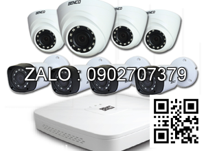 Trọn bộ Camera Benco 7 mắt HD 1.0M BEN-XVR1108C